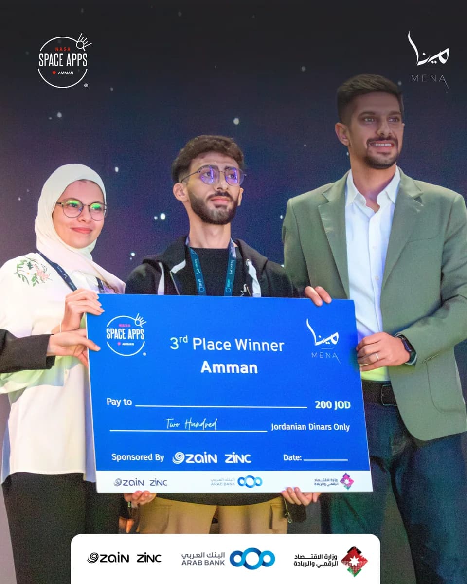 XO Team, a winning team at NASA Space Apps Challenge Amman 2025